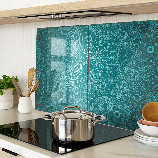 Glass kitchen board Paisley pattern