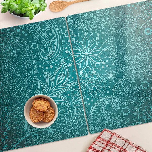 Glass kitchen board Paisley pattern