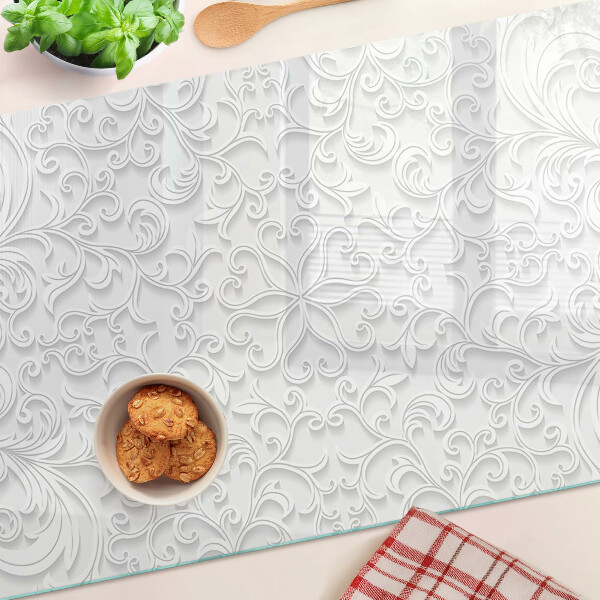 Chopping board Floral pattern with waves