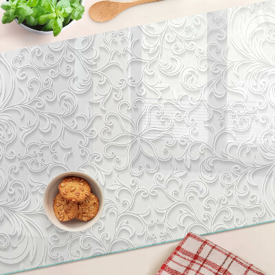 Chopping board Floral pattern with waves
