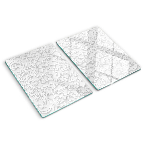 Chopping board Floral pattern with waves