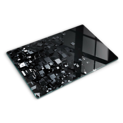 Cutting board Abstract black cubes