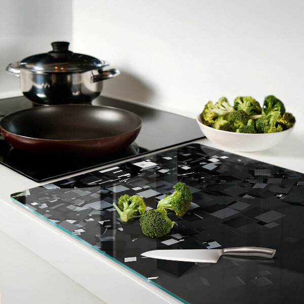 Cutting board Abstract black cubes