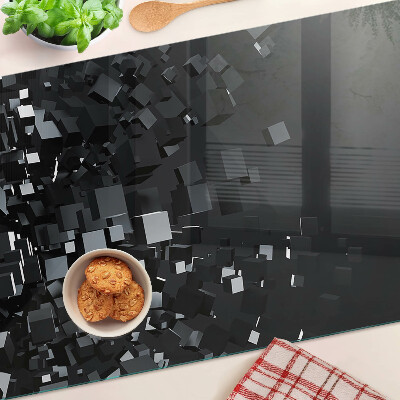 Cutting board Abstract black cubes