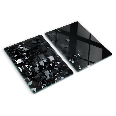 Cutting board Abstract black cubes