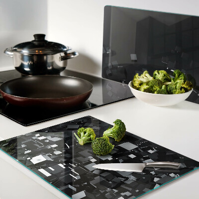 Cutting board Abstract black cubes