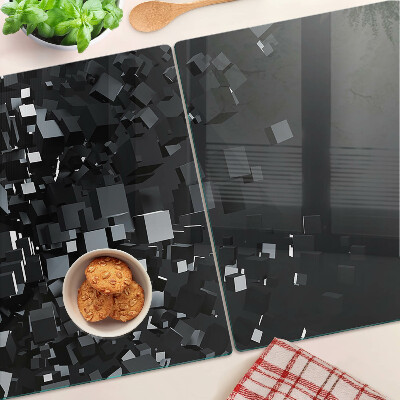 Cutting board Abstract black cubes