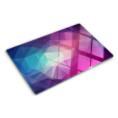 Cutting board Geometry in shades of pink and blue