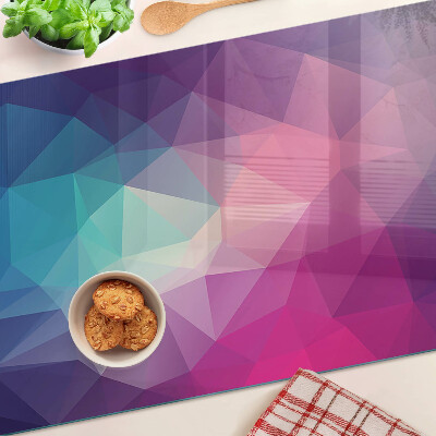 Cutting board Geometry in shades of pink and blue