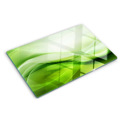 Glass cutting board Green waves and gradients