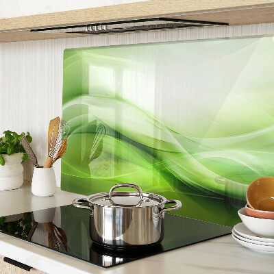 Glass cutting board Green waves and gradients