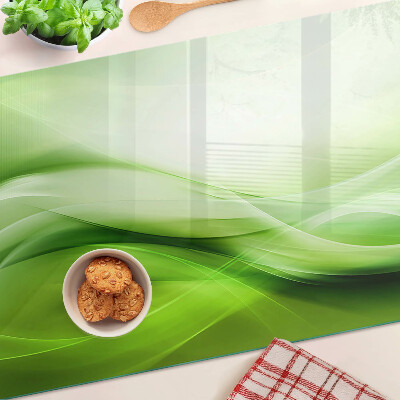 Glass cutting board Green waves and gradients