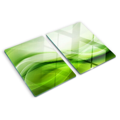 Glass cutting board Green waves and gradients