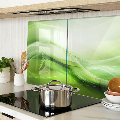 Glass cutting board Green waves and gradients