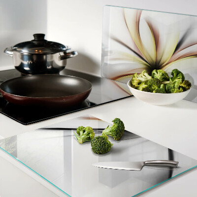 Glass kitchen board Floral abstract with dynamic lines