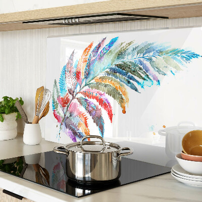 Chopping board Fern leaves in rainbow colors