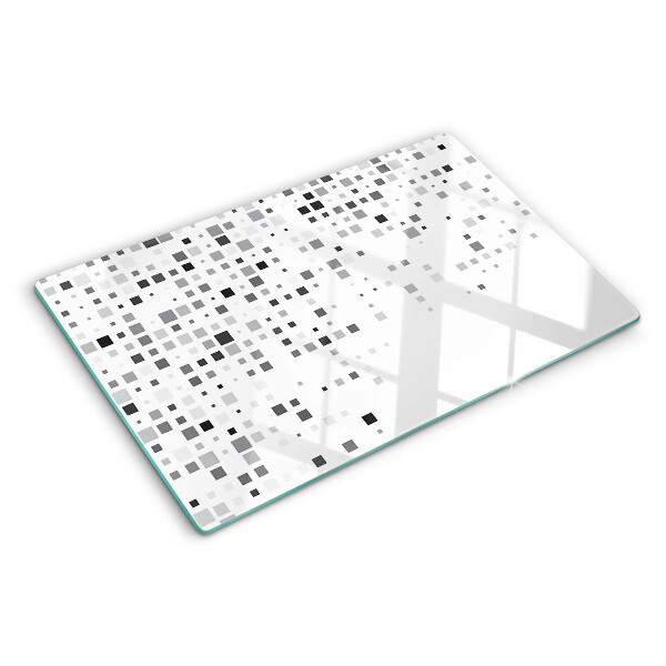 Glass cutting board Geometric patterns in shades of gray