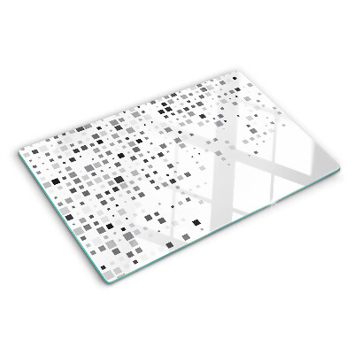 Glass cutting board Geometric patterns in shades of gray