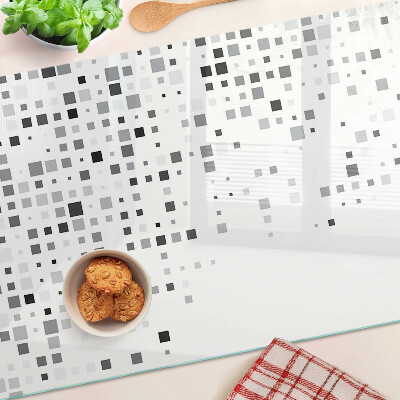 Glass cutting board Geometric patterns in shades of gray
