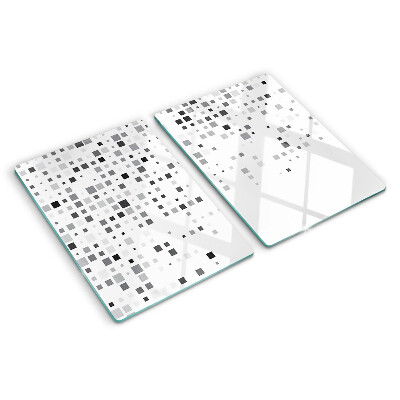 Glass cutting board Geometric patterns in shades of gray