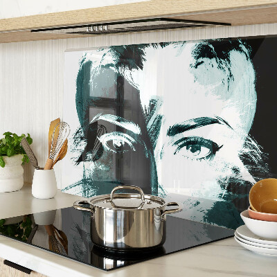 Glass chopping board Abstract style portrait