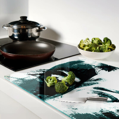 Glass chopping board Abstract style portrait