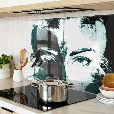Glass chopping board Abstract style portrait