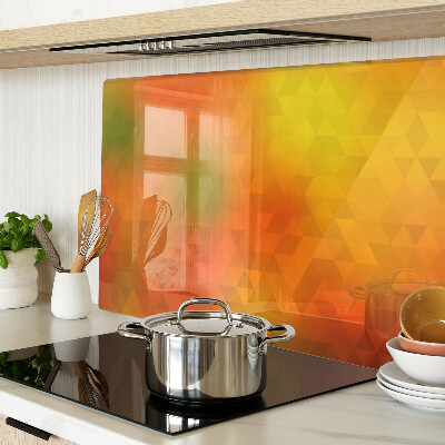Glass cutting board Geometry in shades of orange