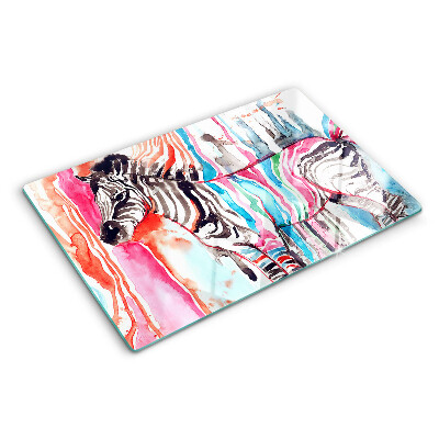 Chopping board Zebra in colorful stripes