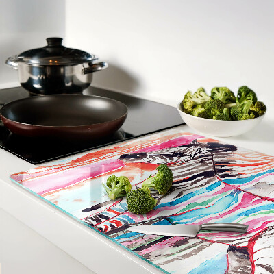 Chopping board Zebra in colorful stripes