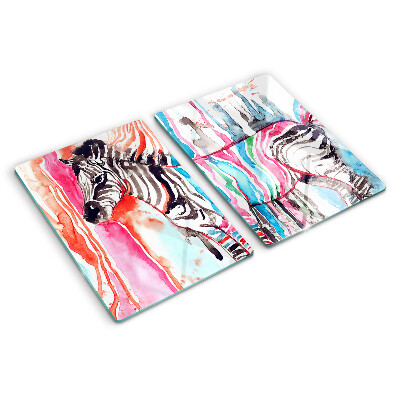 Chopping board Zebra in colorful stripes