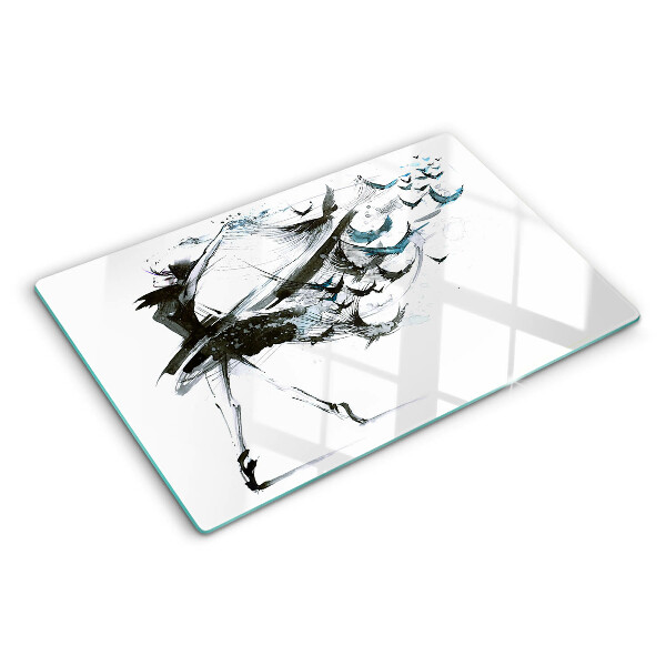 Chopping board glass Winged Dance