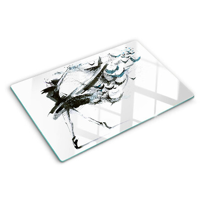 Chopping board glass Winged Dance