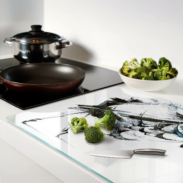 Chopping board glass Winged Dance