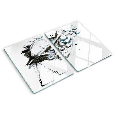 Chopping board glass Winged Dance