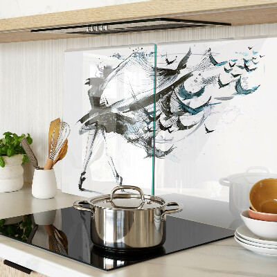 Chopping board glass Winged Dance
