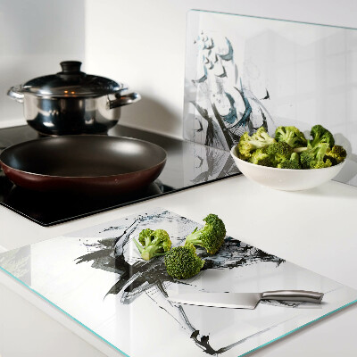 Chopping board glass Winged Dance