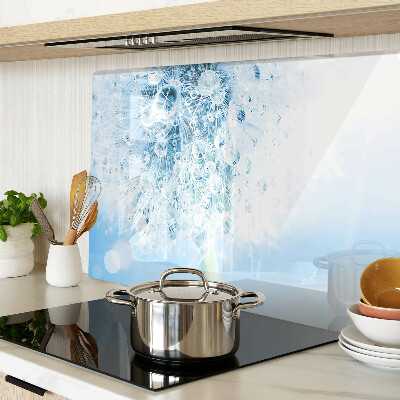 Glass cutting board Dandelion flower with water drops