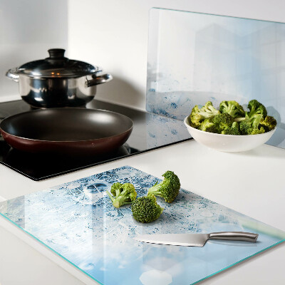 Glass cutting board Dandelion flower with water drops