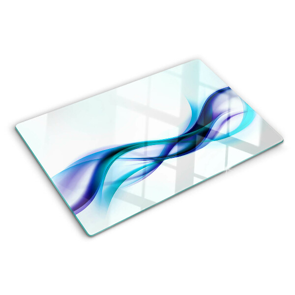 Chopping board Waves in shades of blue and turquoise
