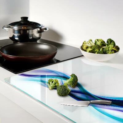 Chopping board Waves in shades of blue and turquoise