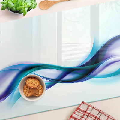 Chopping board Waves in shades of blue and turquoise