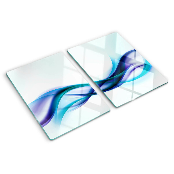 Chopping board Waves in shades of blue and turquoise