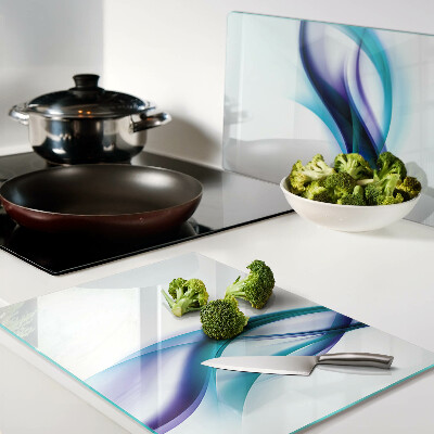 Chopping board Waves in shades of blue and turquoise