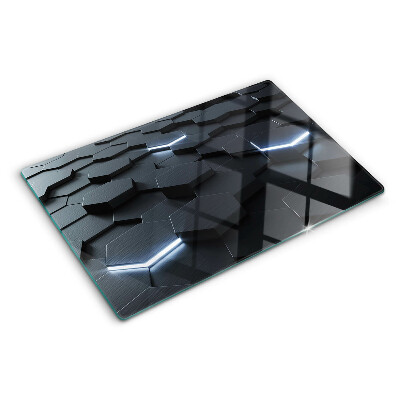 Glass chopping board Hexagonal pattern with a 3D effect
