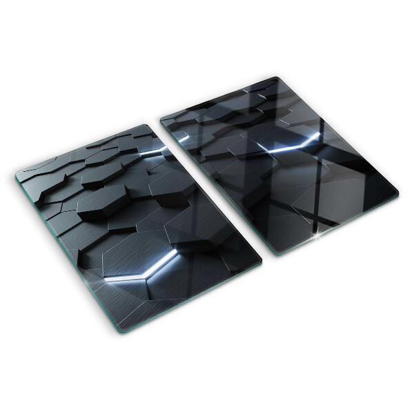 Glass chopping board Hexagonal pattern with a 3D effect