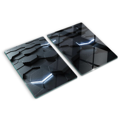 Glass chopping board Hexagonal pattern with a 3D effect