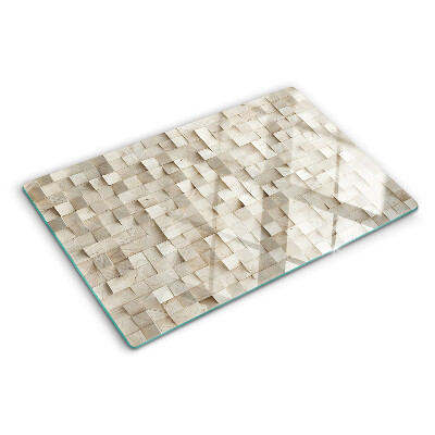 Glass kitchen board Mosaic motif in neutral shades