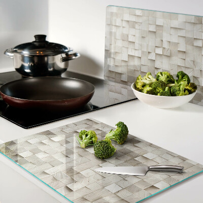 Glass kitchen board Mosaic motif in neutral shades