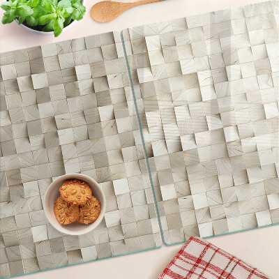 Glass kitchen board Mosaic motif in neutral shades